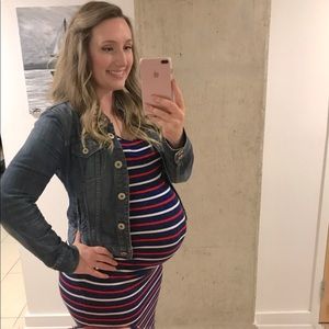 🌸HP🤰Go-to summer striped maternity dress | M